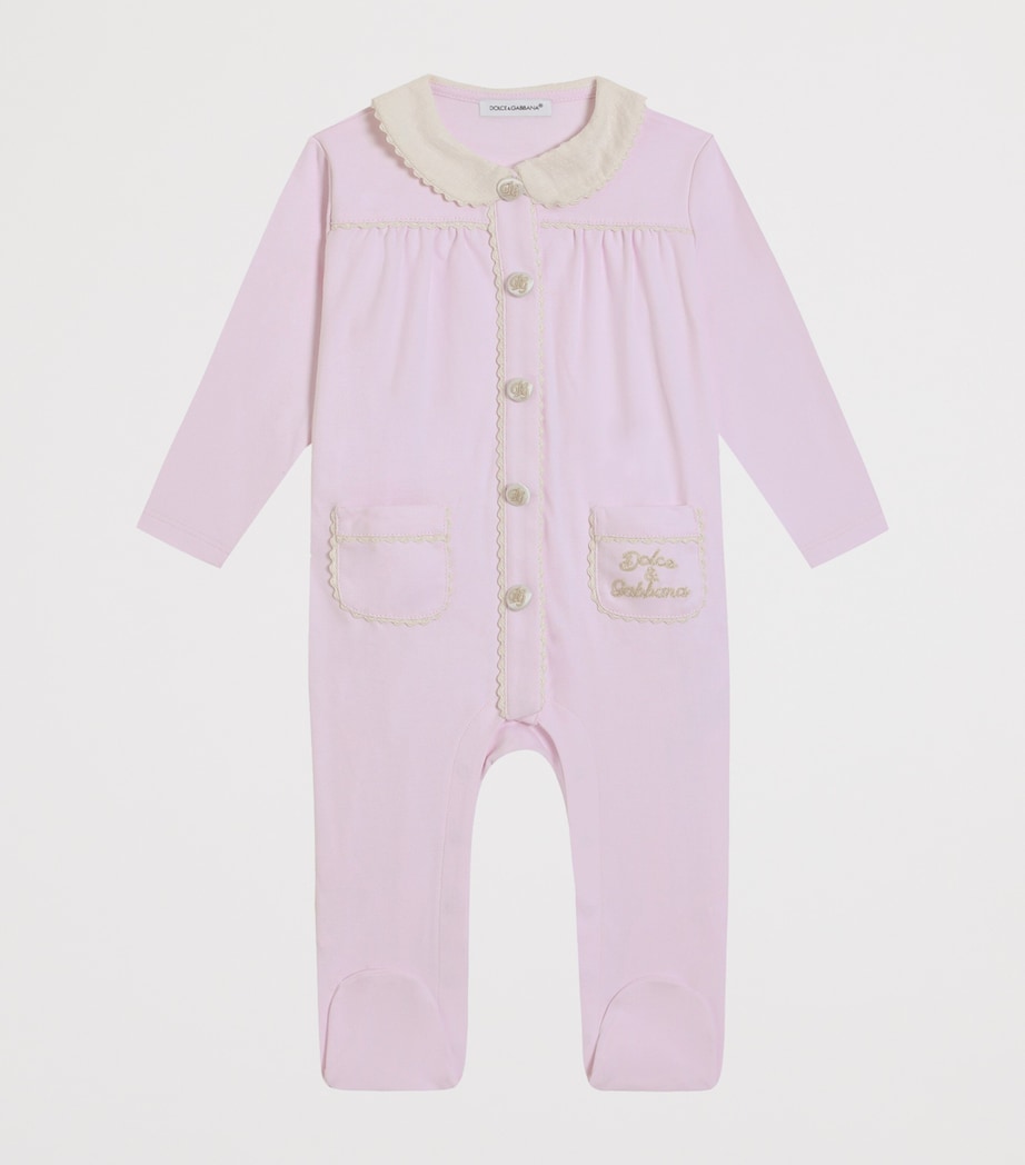 Dolce&Gabbana Kids cotton all-in-one bib and hat set 0-24 months, UK version
