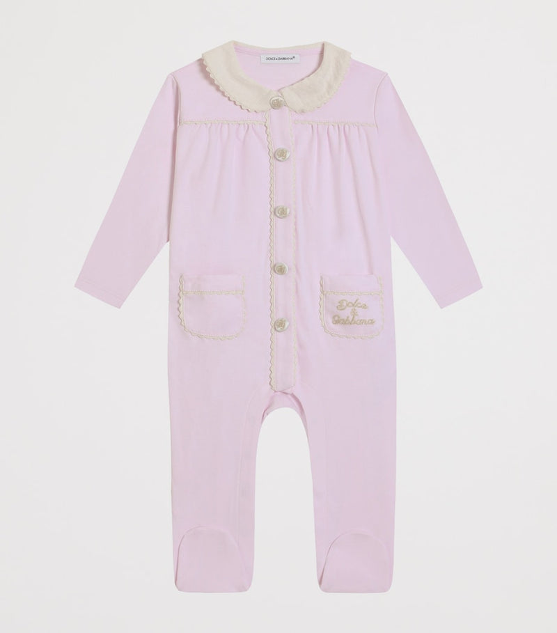 Dolce&Gabbana Kids cotton all-in-one bib and hat set 0-24 months, UK version