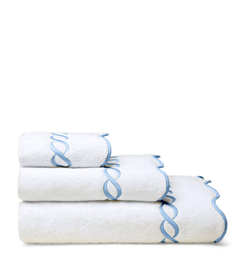 Pratesi Cotton Treccia Bath Towel 75cm x 150cm, imported from the UK