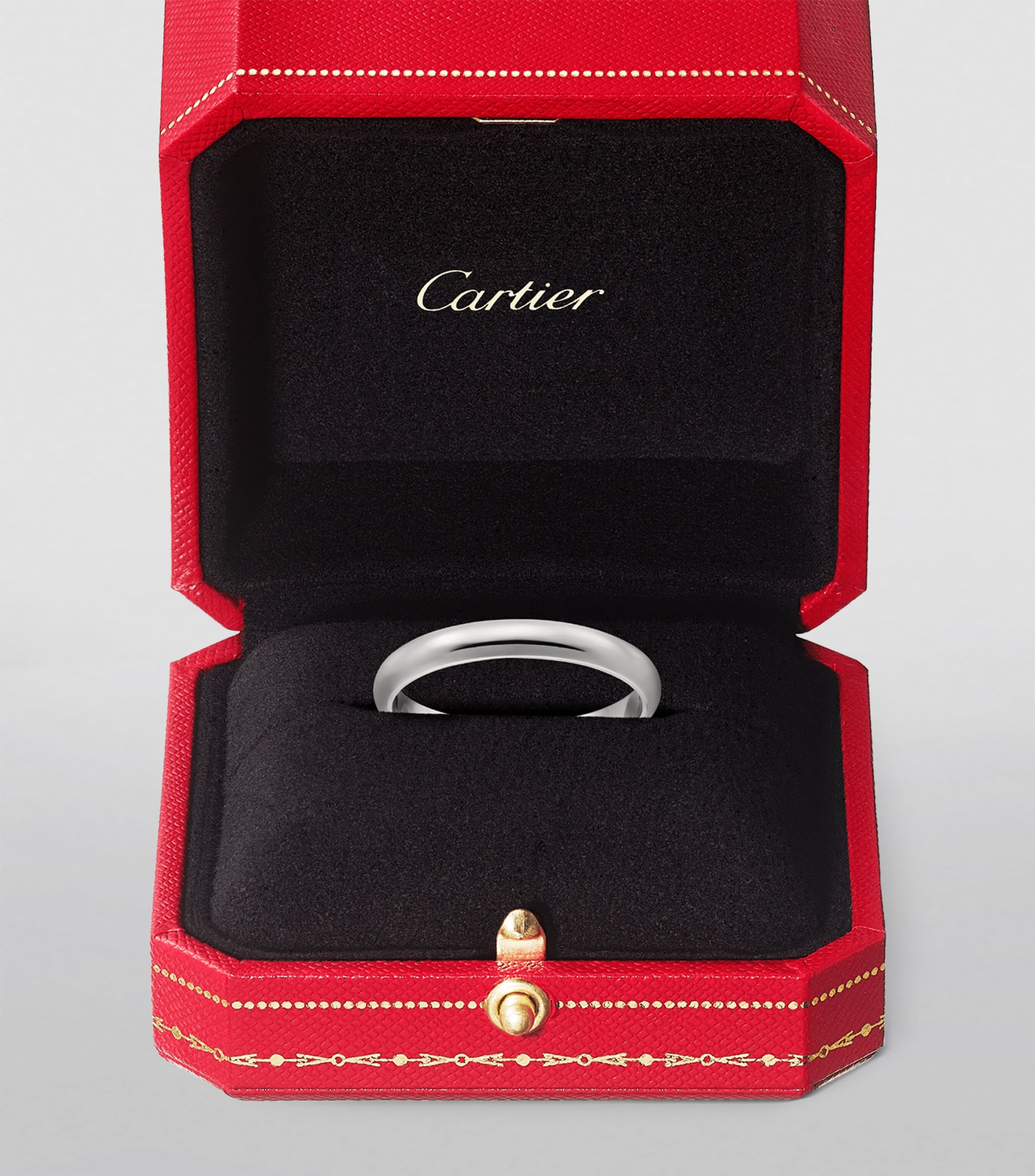 Cartier 1895 platinum wedding ring width 3.5mm (British brand)