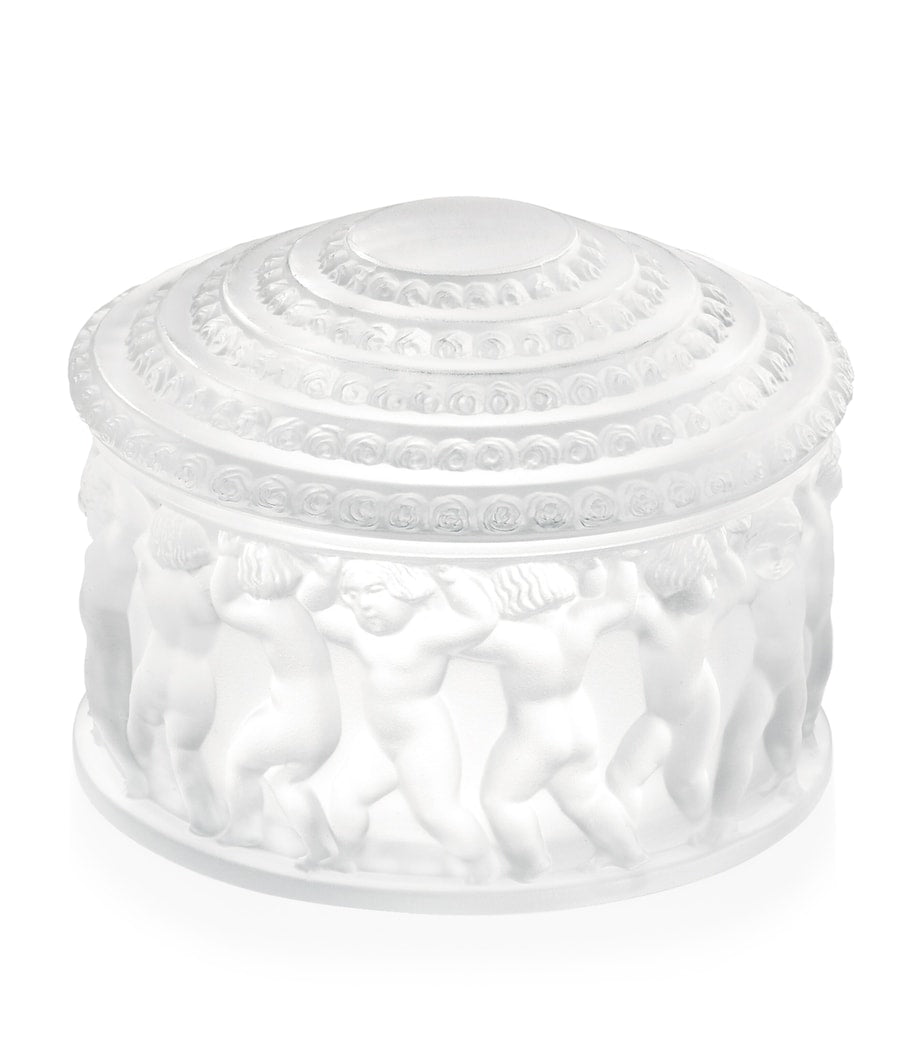 Lalique Enfants crystal jewellery box 8cm 11cm - British product