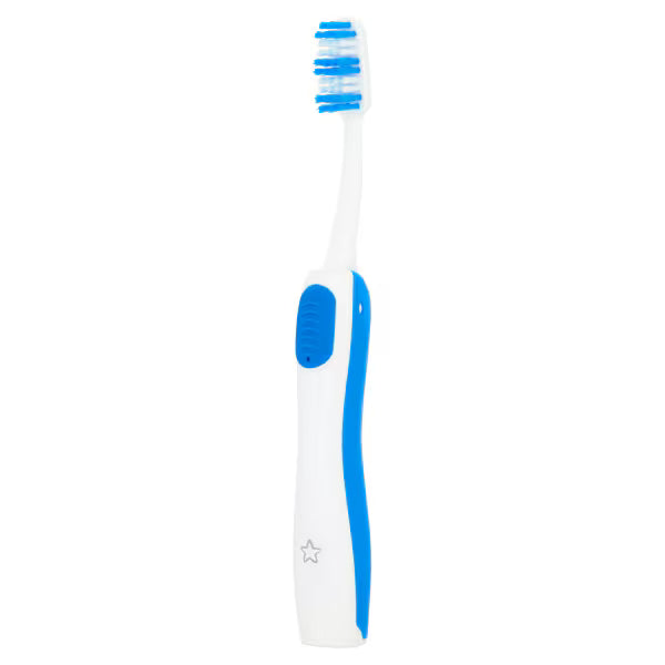 Superdrug folding travel toothbrush (British brand)