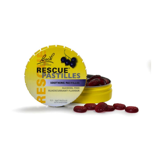 Bach Rescue Remedy Pastilles Blackcurrant 50g – Soothing Flower Essences GOODS Boots   
