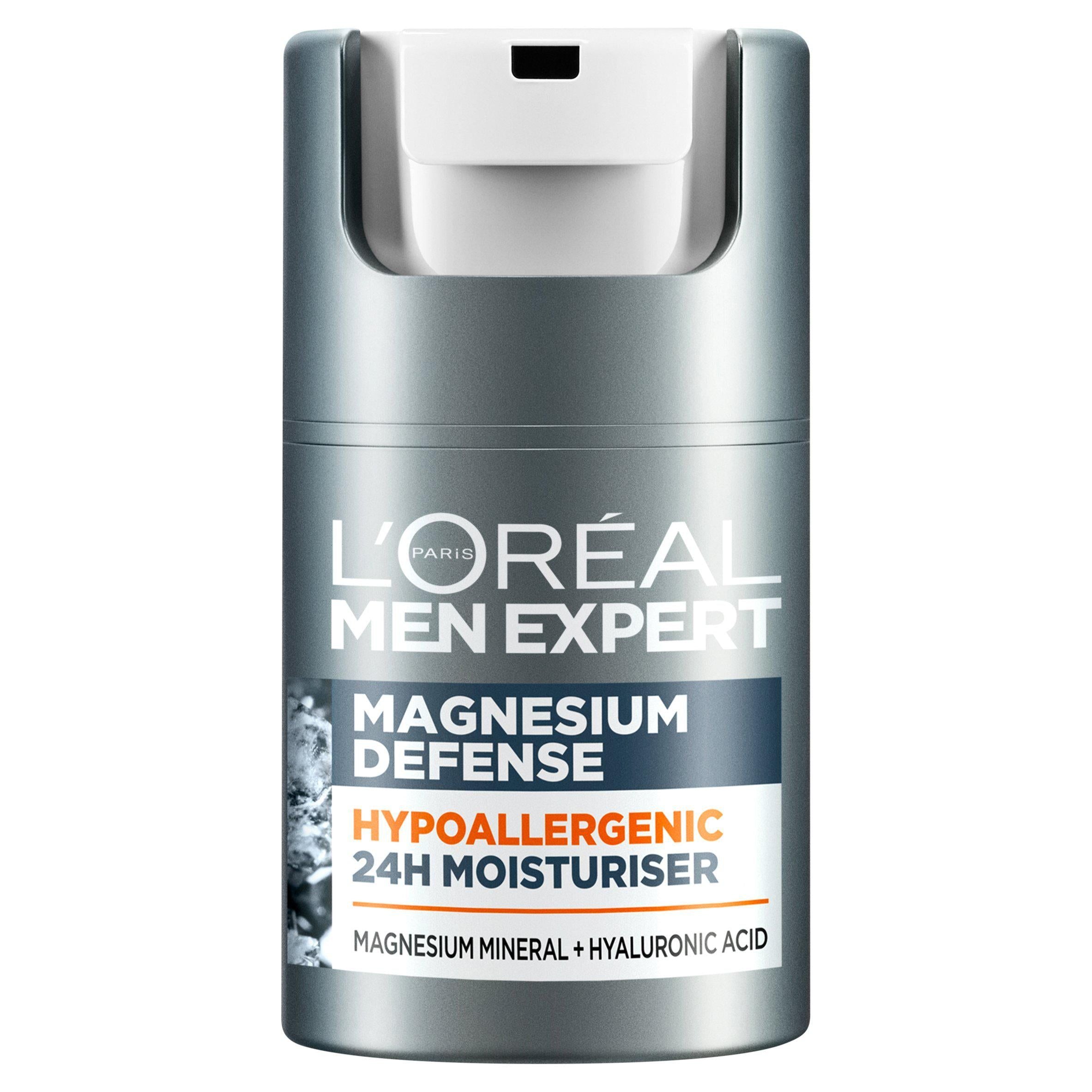 L'Oreal Men Expert Magnesium Defence Hypoallergenic 24H Moisturiser 50ml GOODS Sainsburys   