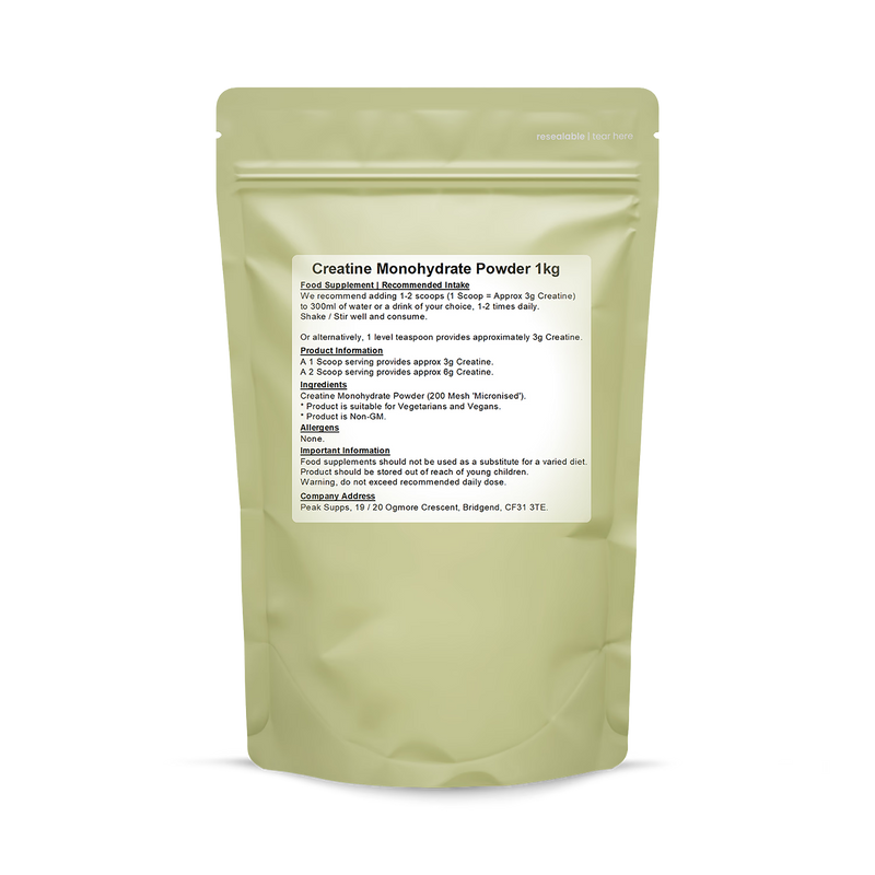 Peak Supps micronised creatine monohydrate powder 500g - British product