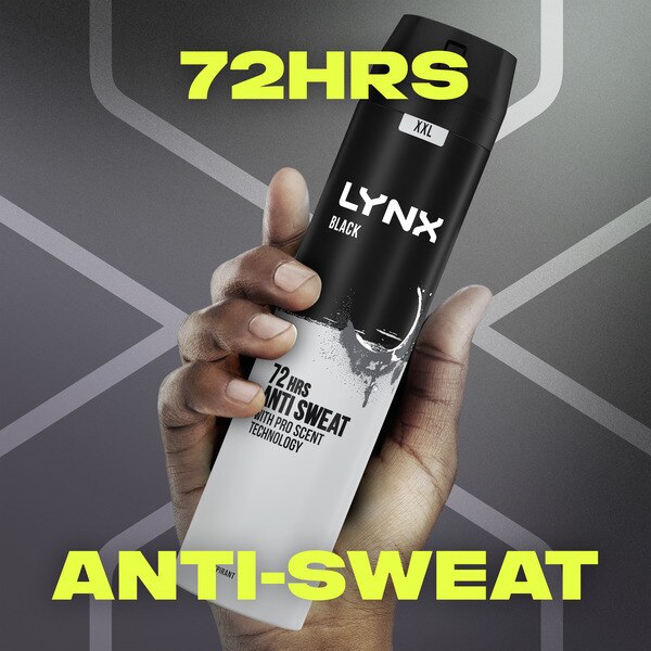 Lynx Anti-Perspirant Deodorant Spray Aerosol Xxl Black 250ml GOODS Superdrug   