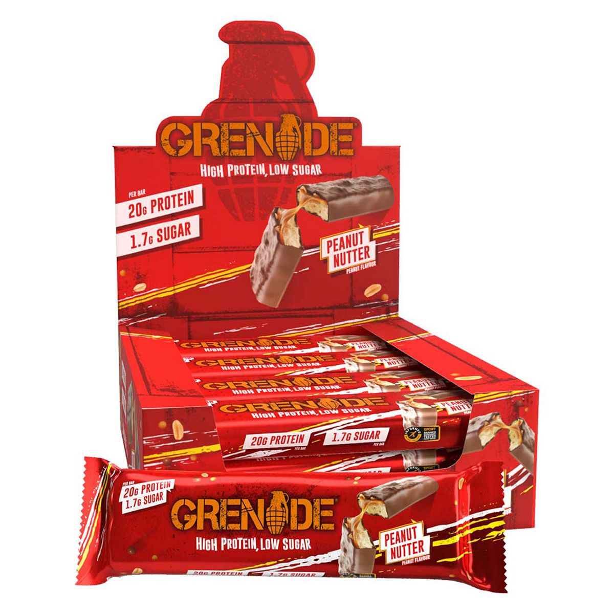 Grenade Carb Killa High Protein Bar Peanut Nutter - 60g x 12 Bars GOODS Boots   