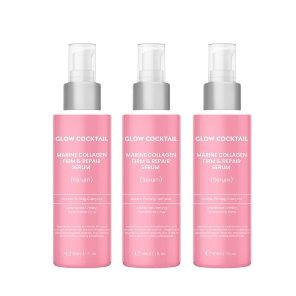 GlowCocktail Marine Collagen Serum 3 x 30ml, imported from the UK