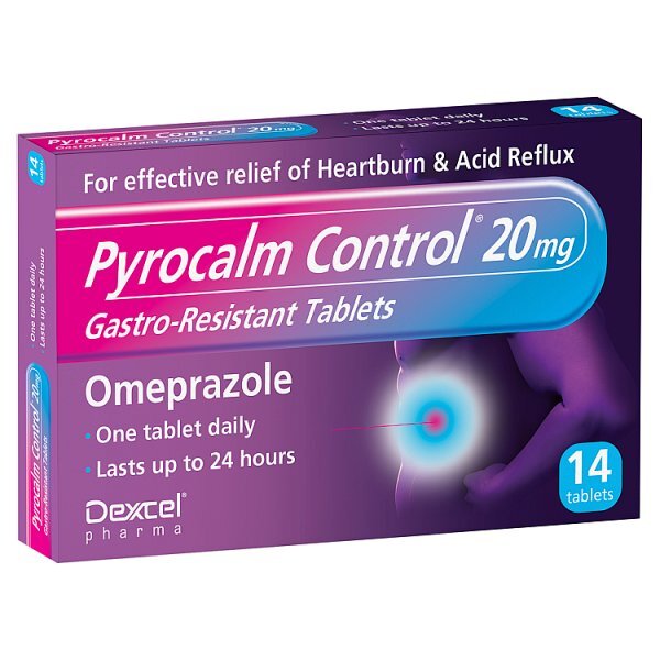 Pyrocalm Control Gastro-Resistant Omeprazole 14 Tabs 20mg