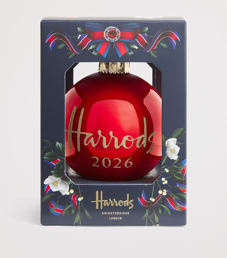 Harrods 2026 Year Bauble glass ornament - British product