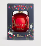 Harrods 2026 Year Bauble glass ornament - British product