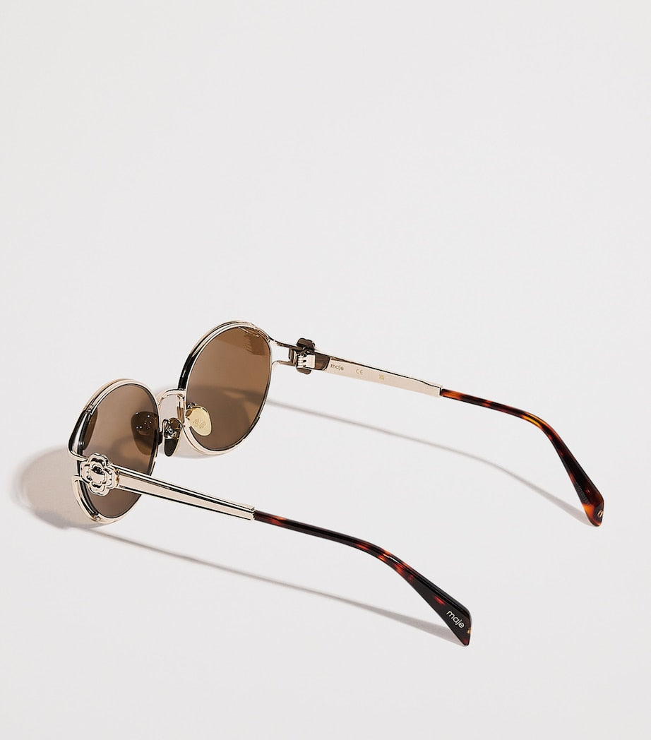 Maje metal round sunglasses, imported from the UK
