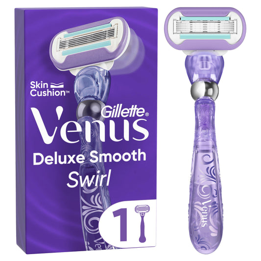 Gillette Venus Swirl Razor With Flexball women's shaving Sainsburys   