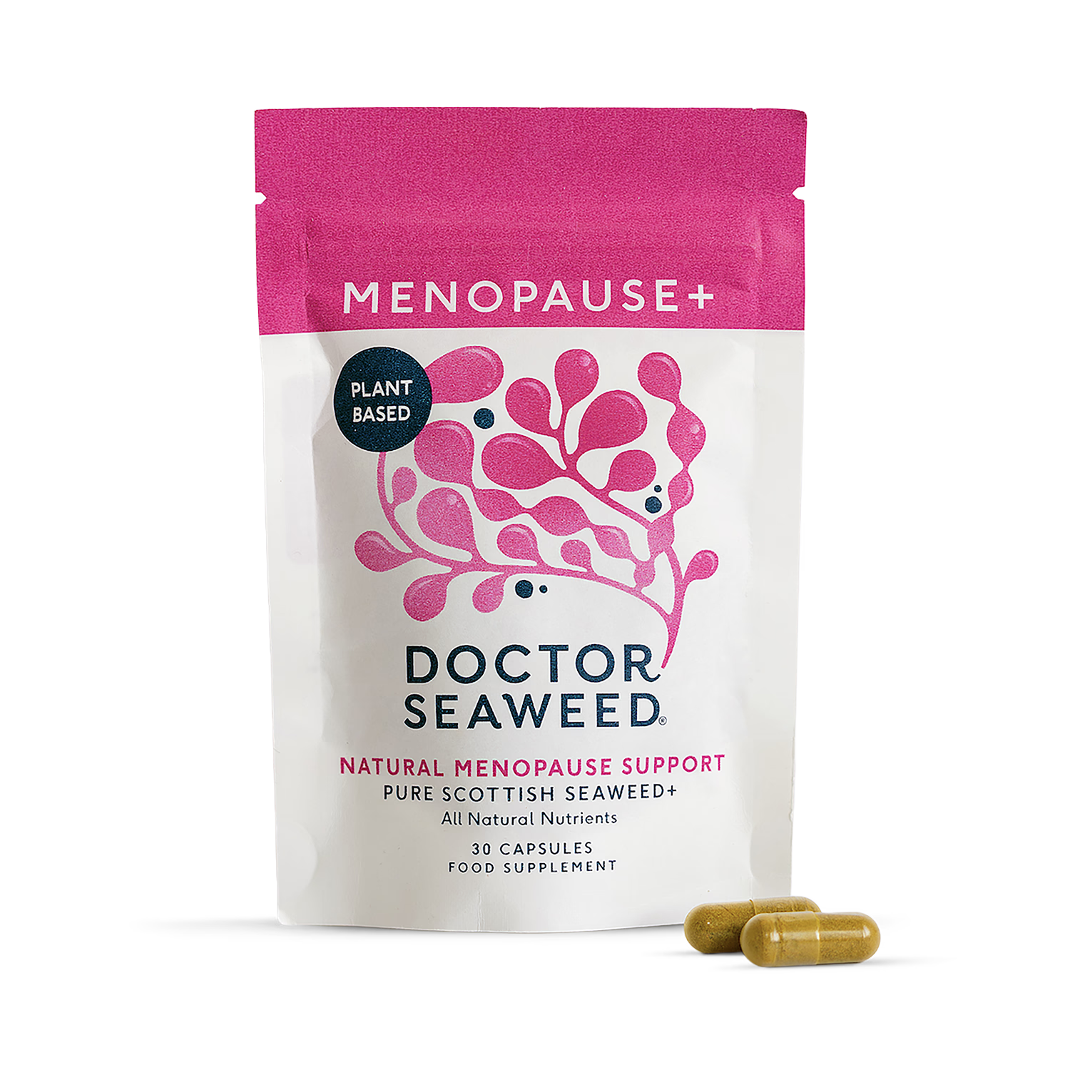 Doctor Seaweed's Menopause+ supplement capsules - British product