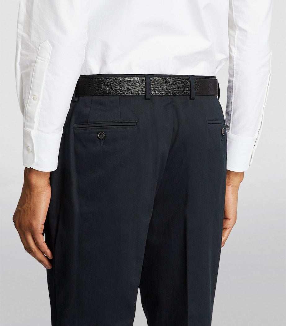 Thom Browne Leather Tricolour Belt 3.5cm, imported from the UK