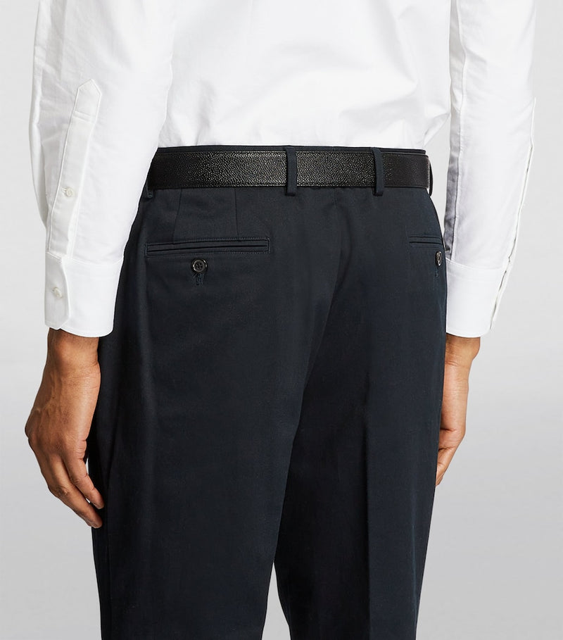 Thom Browne Leather Tricolour Belt 3.5cm, imported from the UK