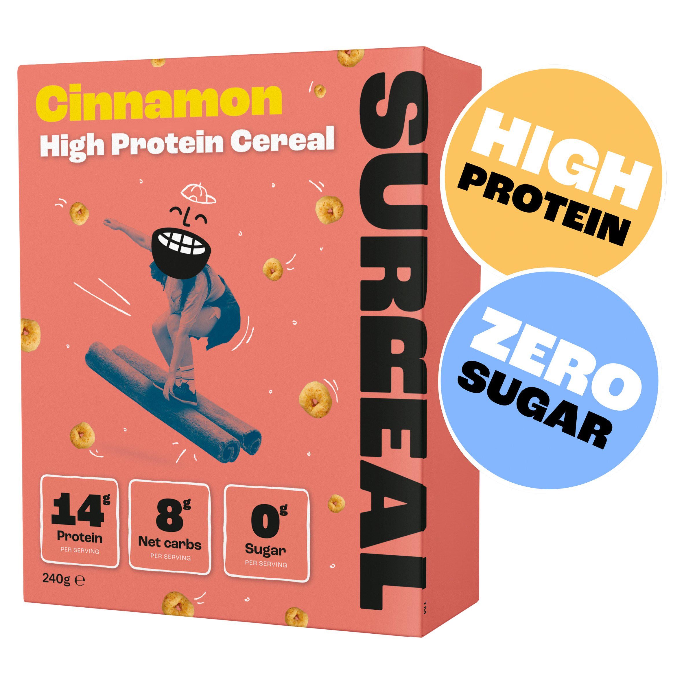 Surreal Cinnamon High Protein Zero Sugar Gluten Free Cereal 240g GOODS Sainsburys   