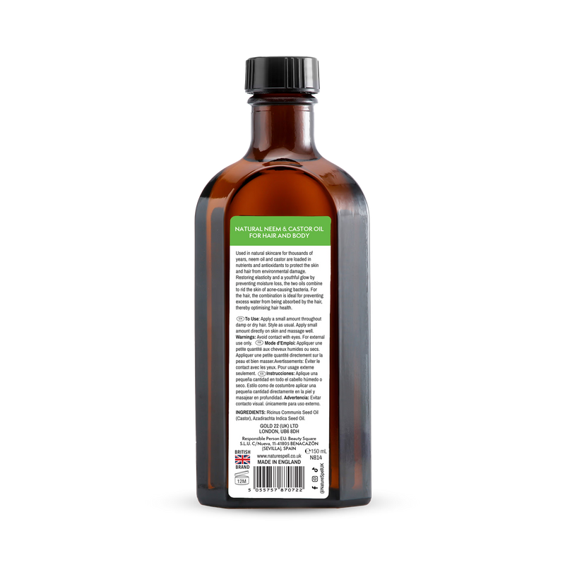 Nature Spell neem castor oil 150ml, UK version