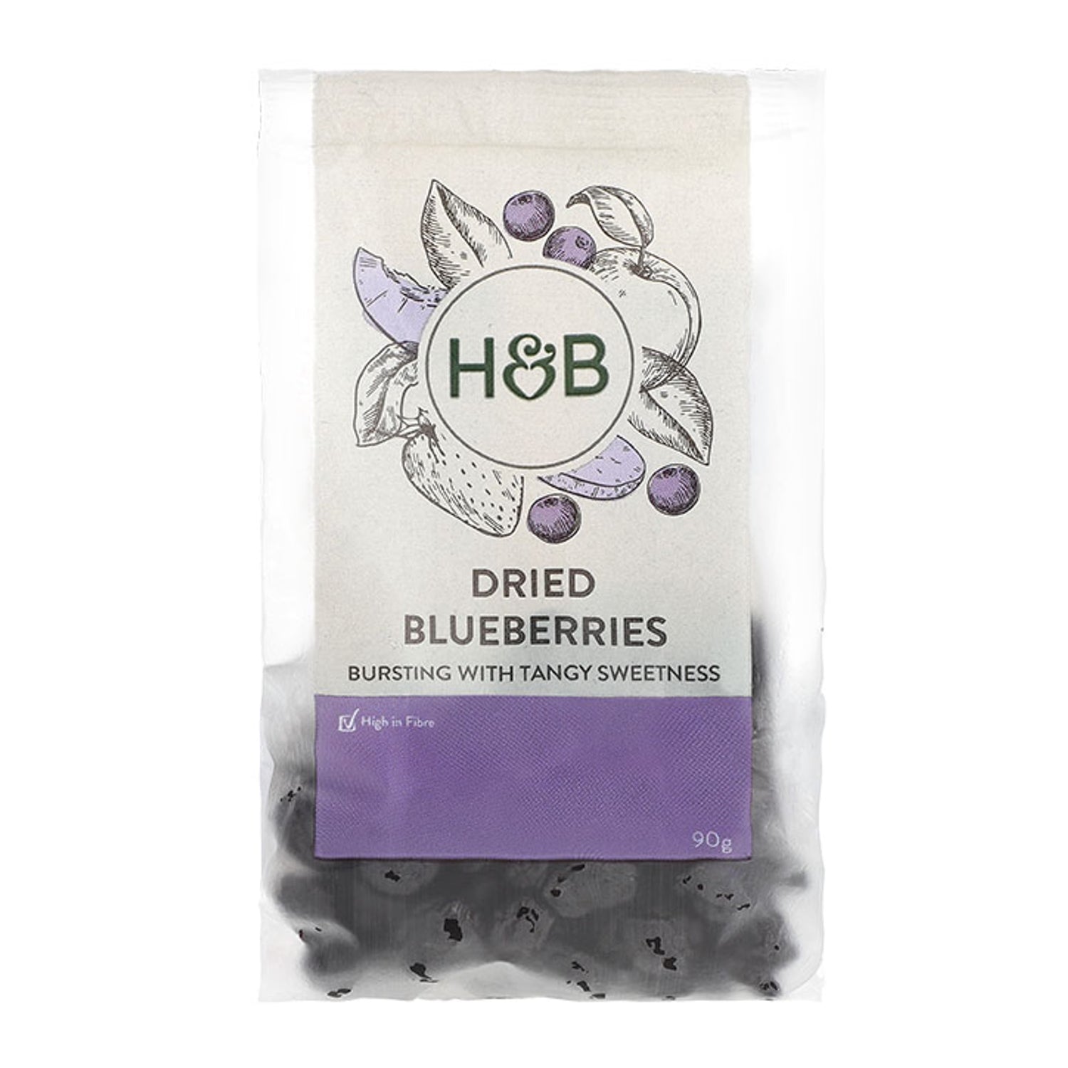 Holland & Barrett dried blueberries 90g, UK version
