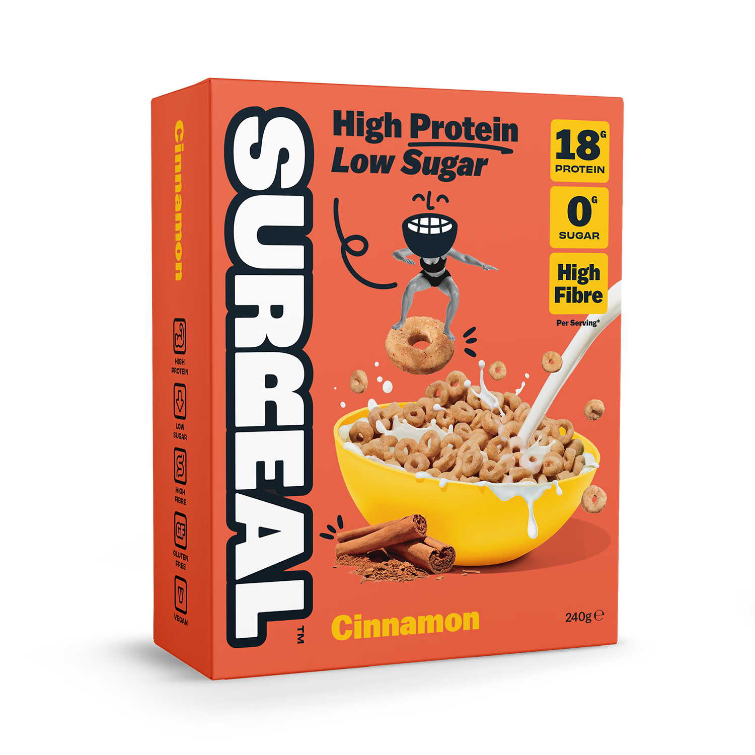 Surreal cinnamon high protein cereal 240g (British brand)