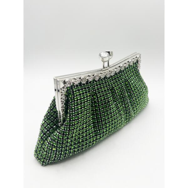SVNX green crystal clutch bag 24x12x3cm, UK version