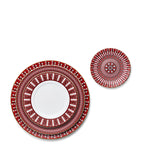 Baccarat Arcadia Red and Gold Decorated Bread Plate 16cm - British product