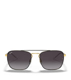 Ray-Ban Square sunglasses with gold-tone arms and brow bar (British brand)