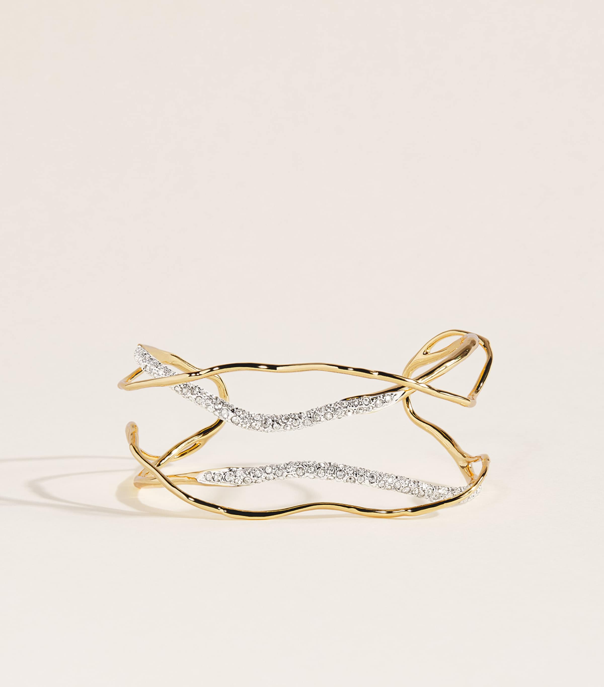 Gold-Plated Solanales Cuff Bracelet