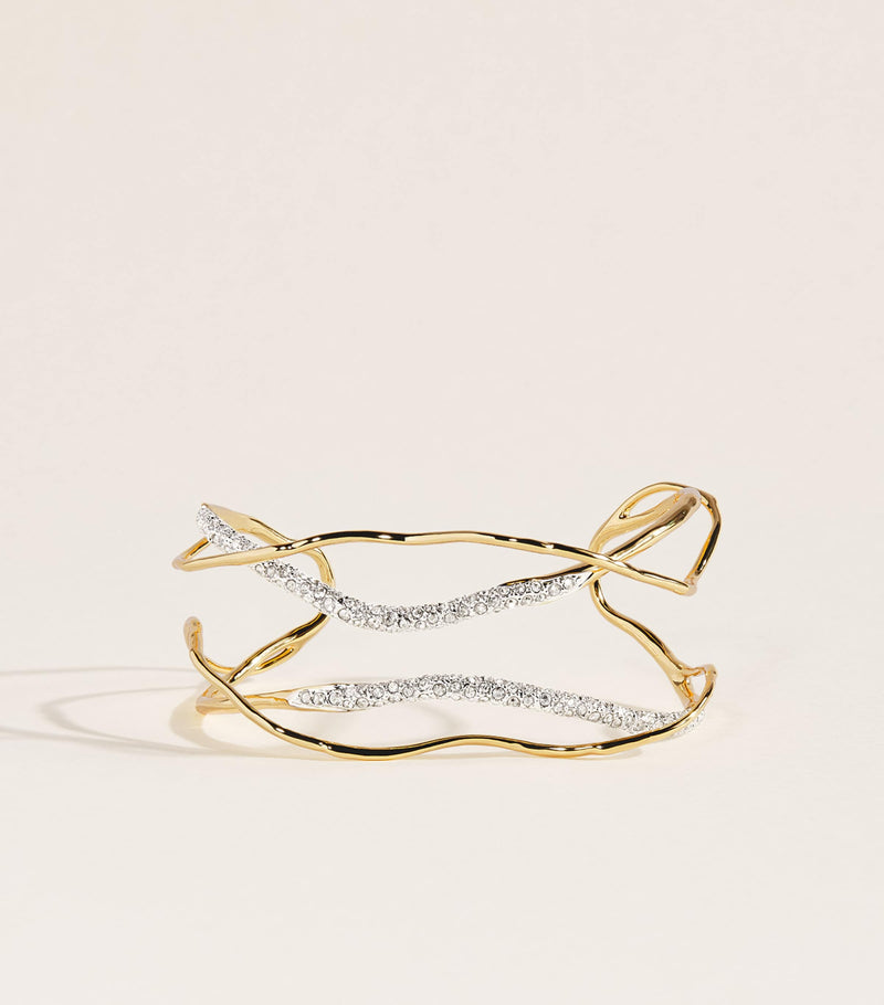 Gold-Plated Solanales Cuff Bracelet