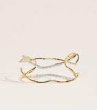 Gold-Plated Solanales Cuff Bracelet