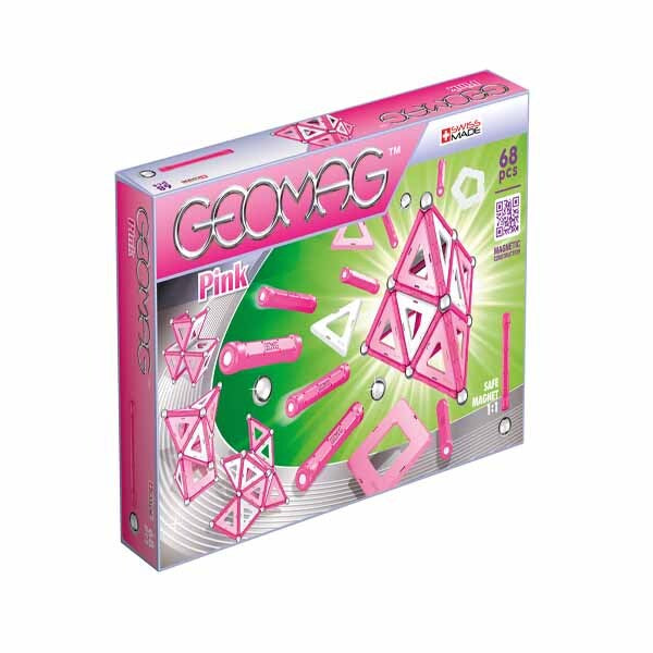 Geomag magnetic shapes pink 68 pieces, UK version