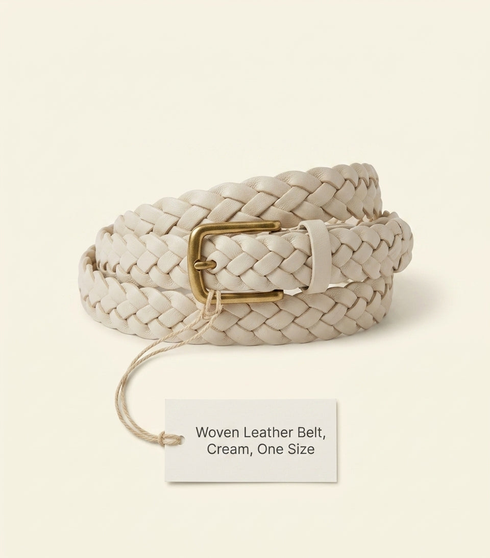 Ceinture tressée en cuir nappa Prada de 2 cm de large (marque britannique)
