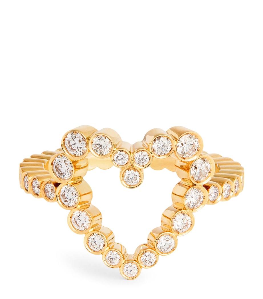 Sophie Bille Brahe yellow gold diamond heart ring - British product