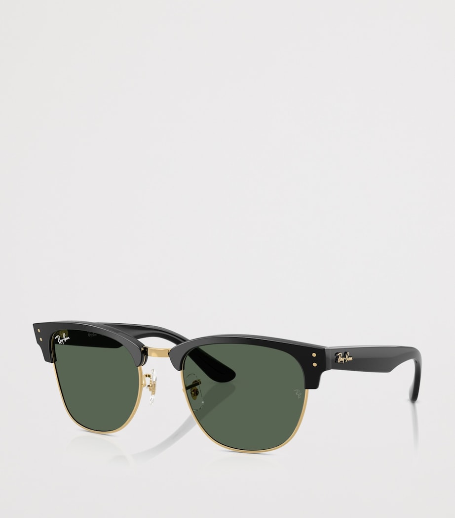 Ray-Ban Clubmaster Reverse Square Sunglasses gold-tone acetate, imported from the UK