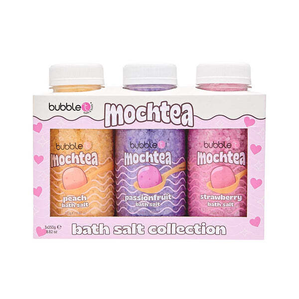 Bubble T Cosmetics Mochtea bath salt collection 3x250g (British brand)