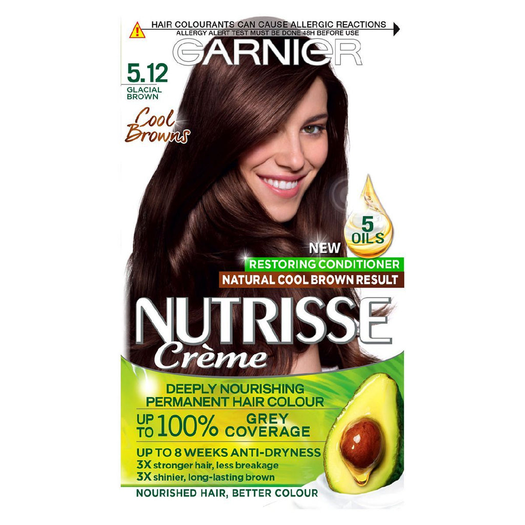 Garnier Nutrisse Cool Browns 5.12 Glacial Brown Permanent Hair Dye