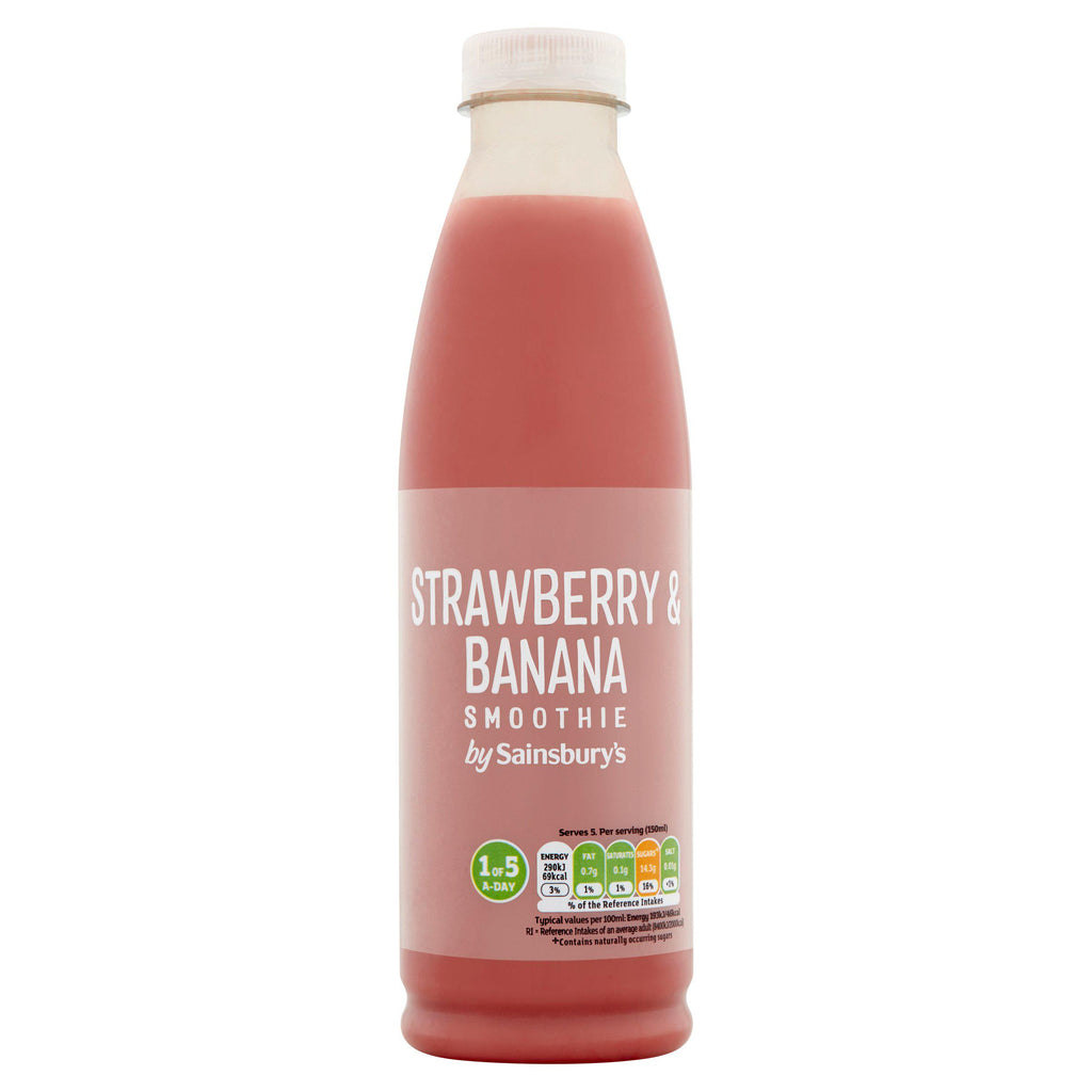 Sainsbury's Strawberry & Banana Smoothie 750ml