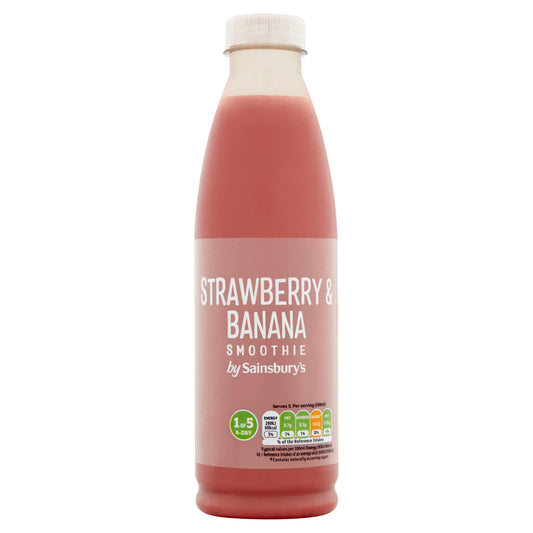 Sainsbury's Strawberry & Banana Smoothie 750ml All juice & smoothies Sainsburys   