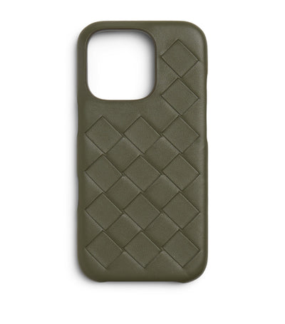 Harrods Bottega Veneta Leather Intrecciato iPhone 16 Pro Phone Case- Buy online at McGrocer