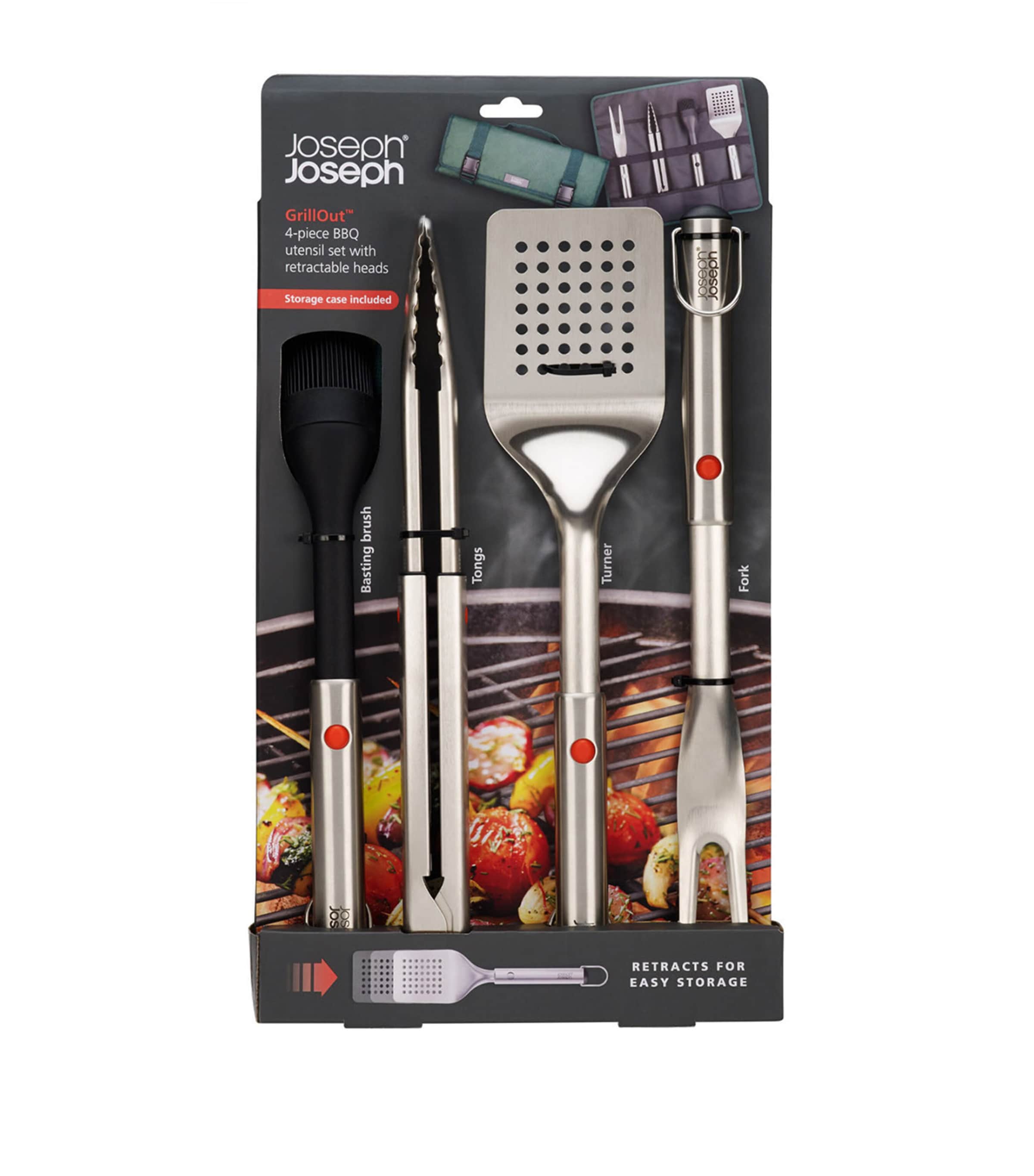 Joseph Joseph GrillOut 4-piece BBQ utensils set, UK version