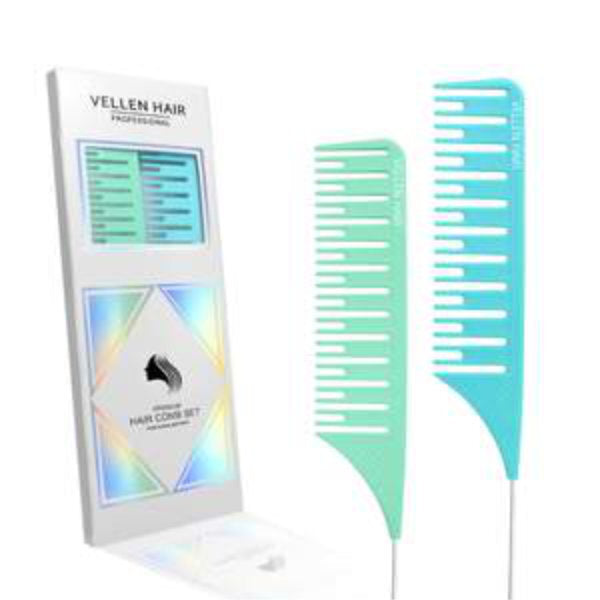Vellen weave tail comb pack two sizes for highlights, UK version