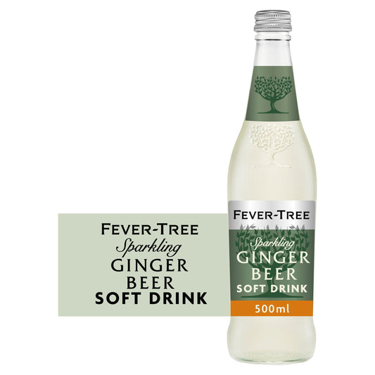 Fever-Tree Premium Refreshingly Light Ginger Beer 500ml Bacardi Sainsburys   