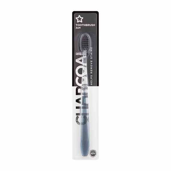 Superdrug Charcoal Toothbrush - Black