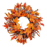 Livingandhome lighted maple leaves wreath 45cm, imported from the UK