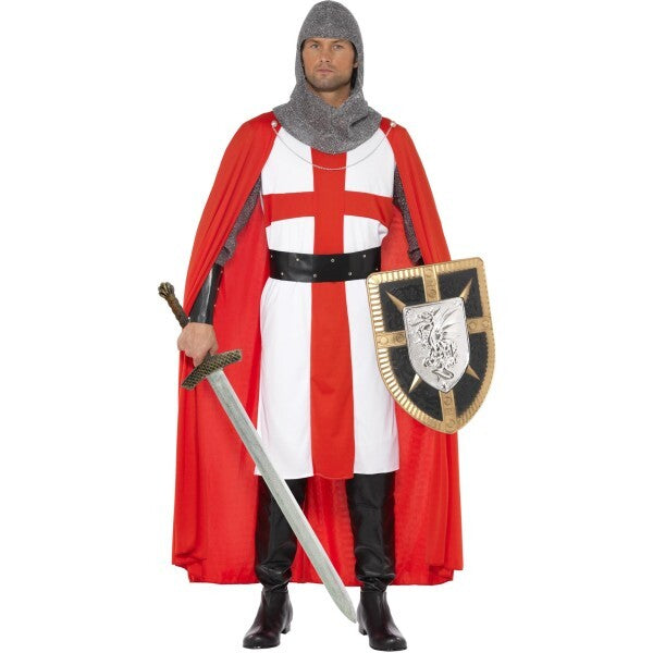 Smiffys St George Hero Costume red tunic cape - British product