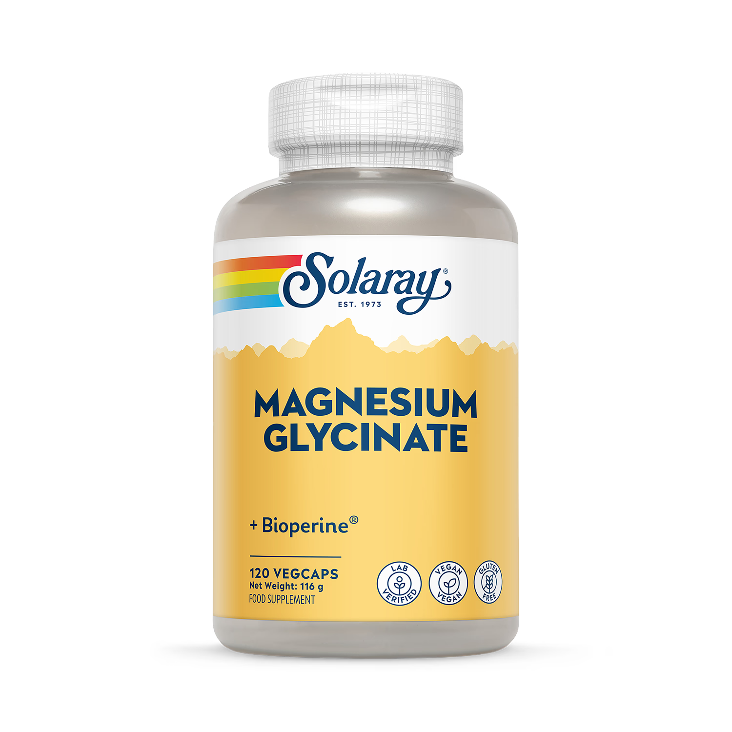 Solaray Magnesium Glycinate 350mg 120 capsules, UK version