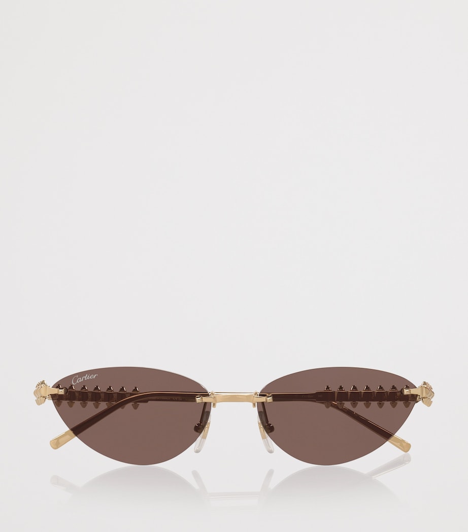 Cartier cat-eye sunglasses with gold-tone metal frames - British product