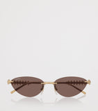 Cartier cat-eye sunglasses with gold-tone metal frames - British product