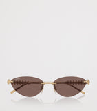 Cartier cat-eye sunglasses with gold-tone metal frames - British product