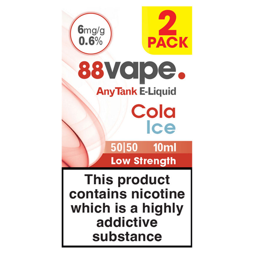 88Vape AnyTake E-Liquid Cola Ice 50/50 2x GOODS ASDA   